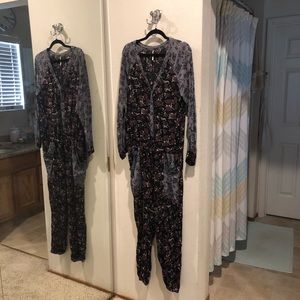 FREE PEOPLE Mixed Pattern Jumpsuit w/ Pockets